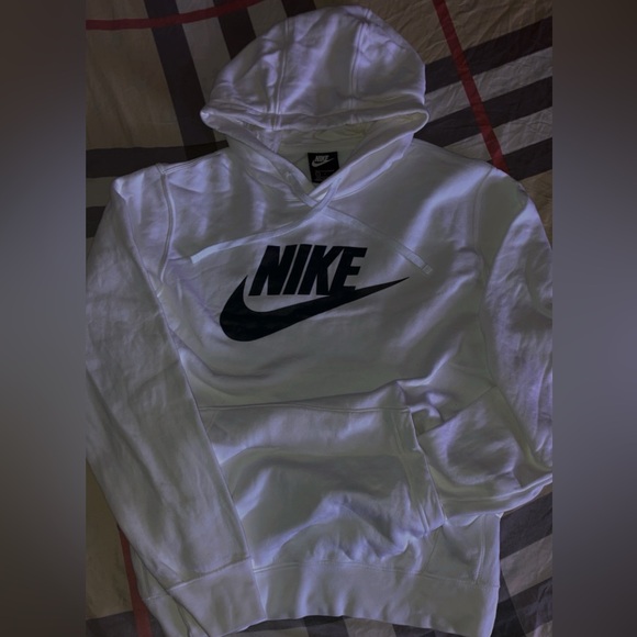 Nike Other - SOLD‼️‼️Nike Sportswear Club Fleece Graphic Pullover Hoodie in B&W. mens L (NEW)